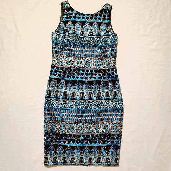 White House Black Market Dresses & Skirts - White House Black Market Dress Women's Medium Sleeveless Geometric Print Sheath